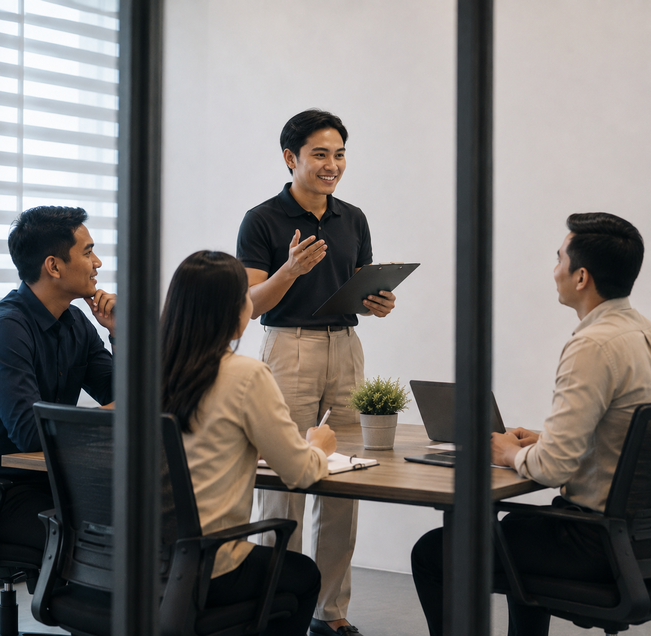 Professional team meeting and contracting support